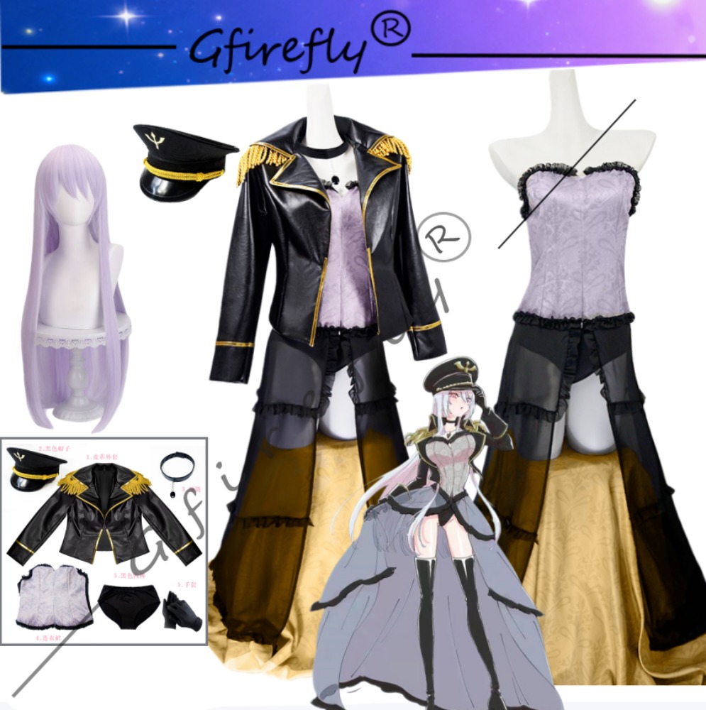 Cosplay Wig Colored - My Dress-Up Darling Black Lobelia Cosplay-Kostüm.